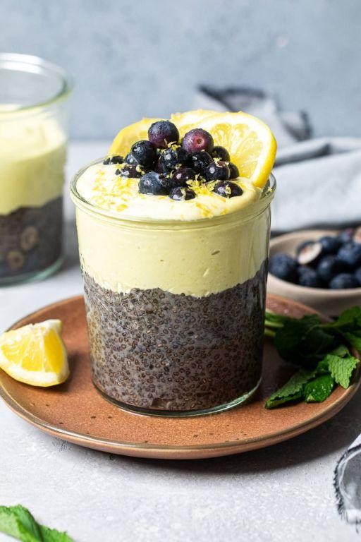 Lemon Blueberry Chia Pudding