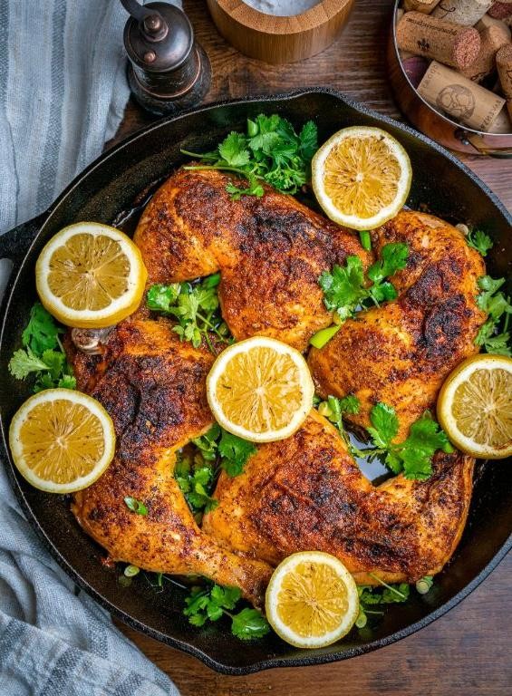 Lemon Herb Baked Chicken Leg Quarters