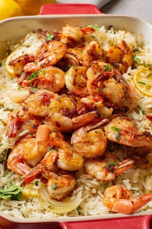Lemon Herb Rice a Roni with Shrimp