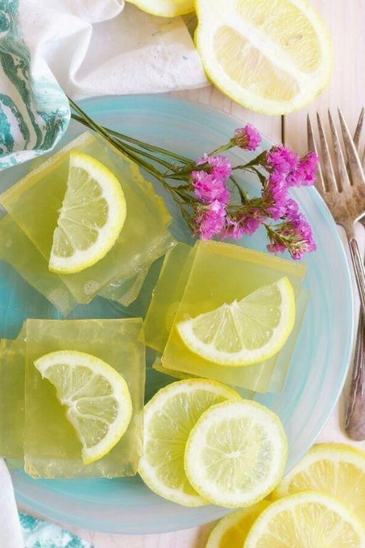 Lemon Jello with Lemon Zest