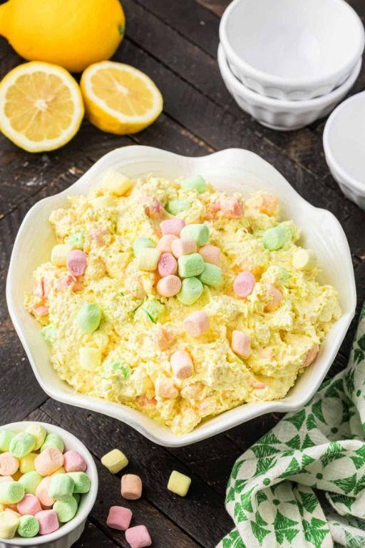 Lemon Jello with Marshmallows