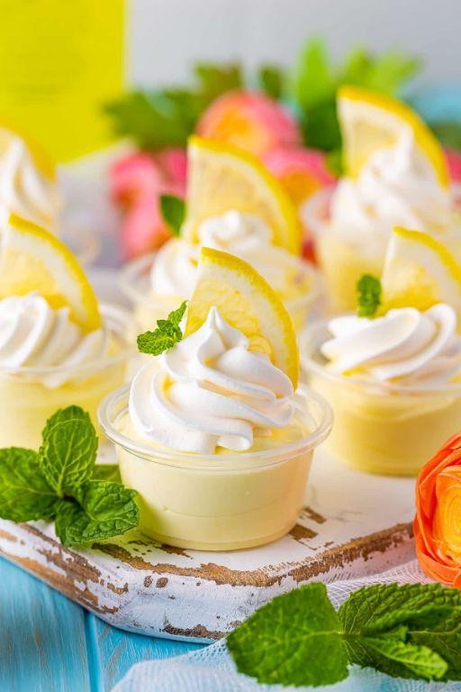 Lemon Meringue Pudding Shots