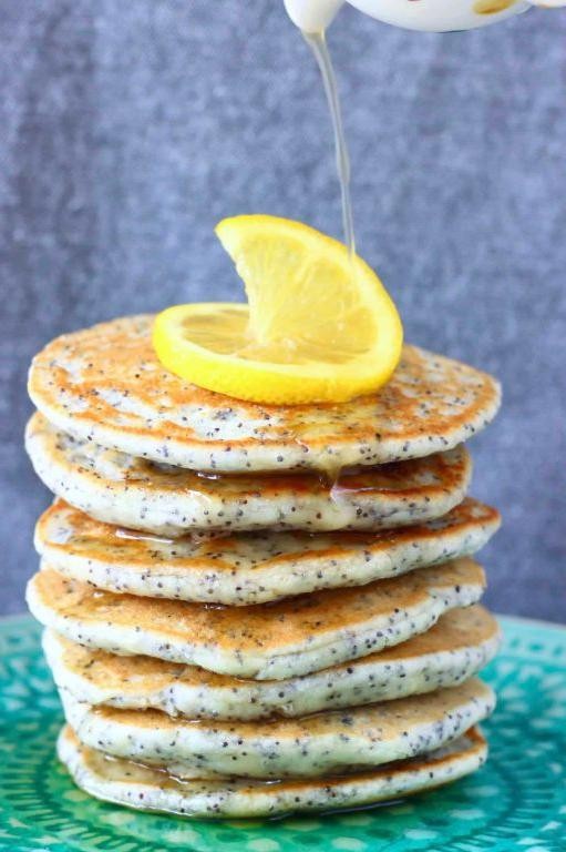 Lemon Poppy Seed Buckwheat Pancakes
