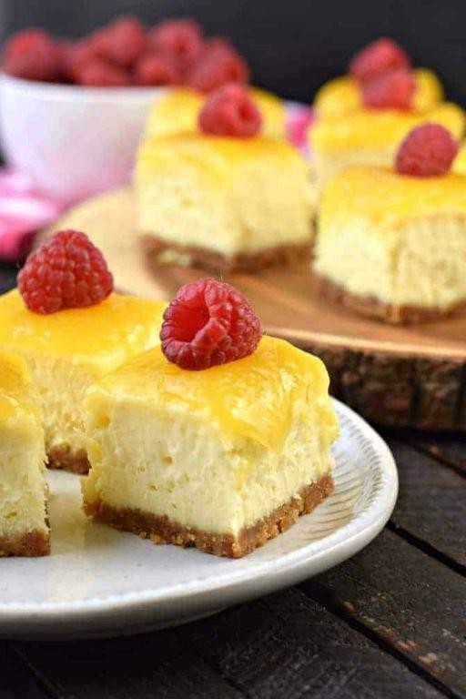 Lemon Raspberry Cheesecake Bites