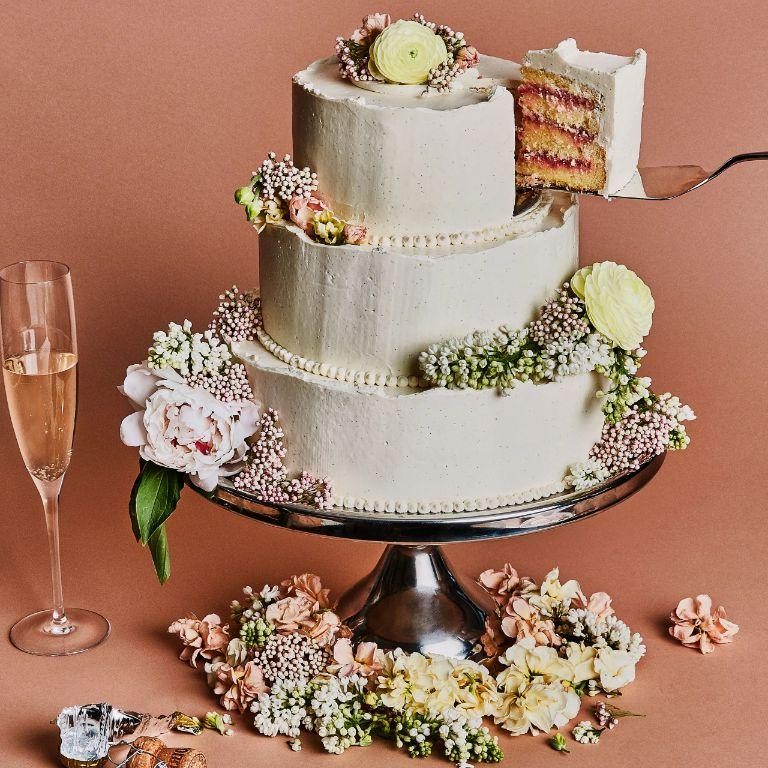 Lemon Raspberry Wedding Cake