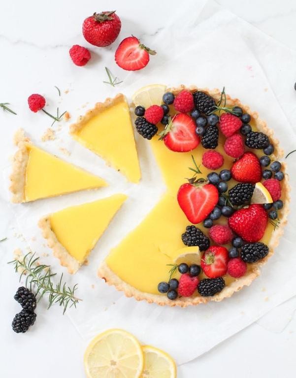 Lemon Tart with Shortbread Crust