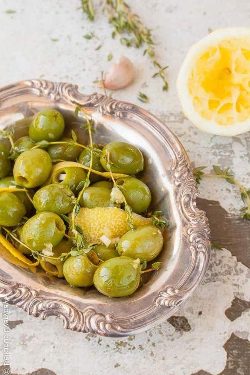 Lemon Thyme Marinated Olives