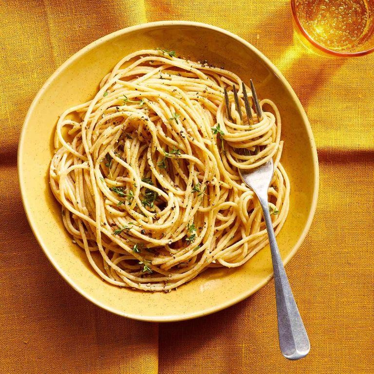 Lemon Thyme Pasta with Parmesan