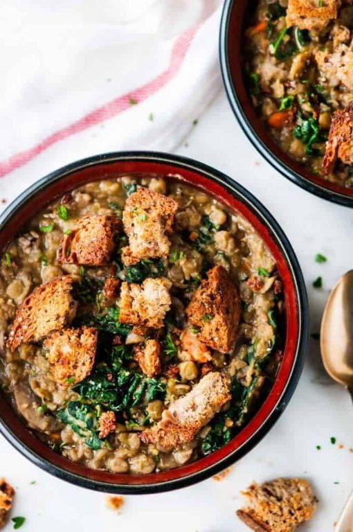 Lentil Soup with Whole Grain Bread
