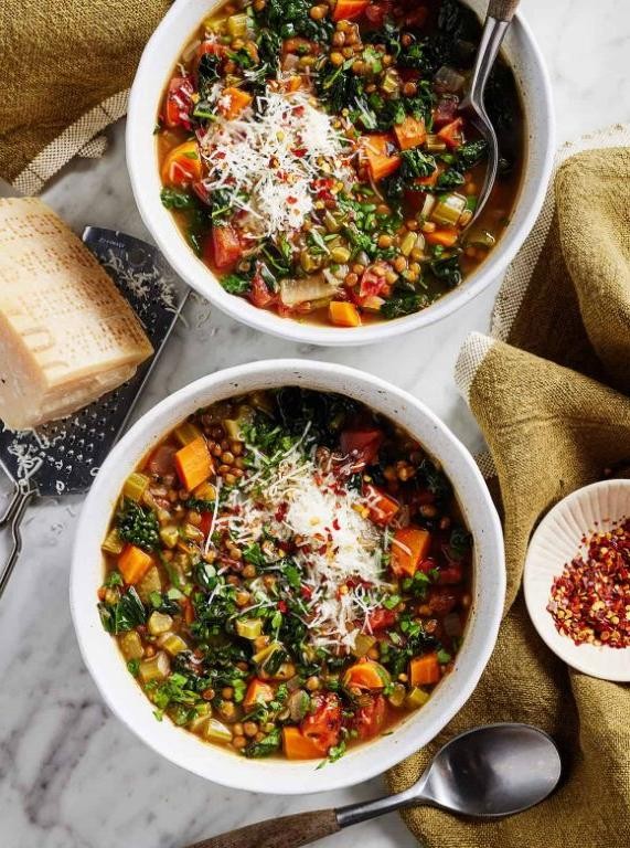 Lentil and Vegetable Breakfast Soup