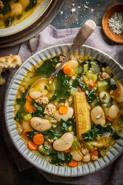 Lima Bean and Kale Soup