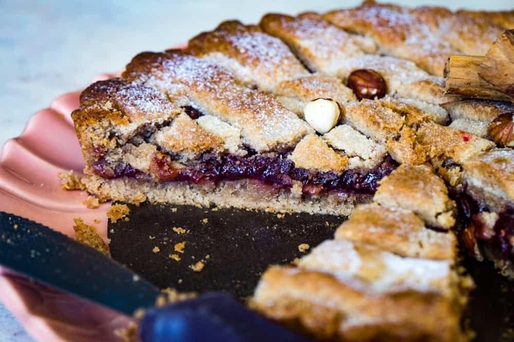 Linzertorte with Blueberry Filling