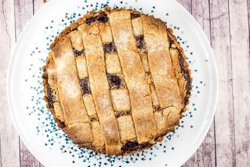 Linzertorte with Walnut Crust