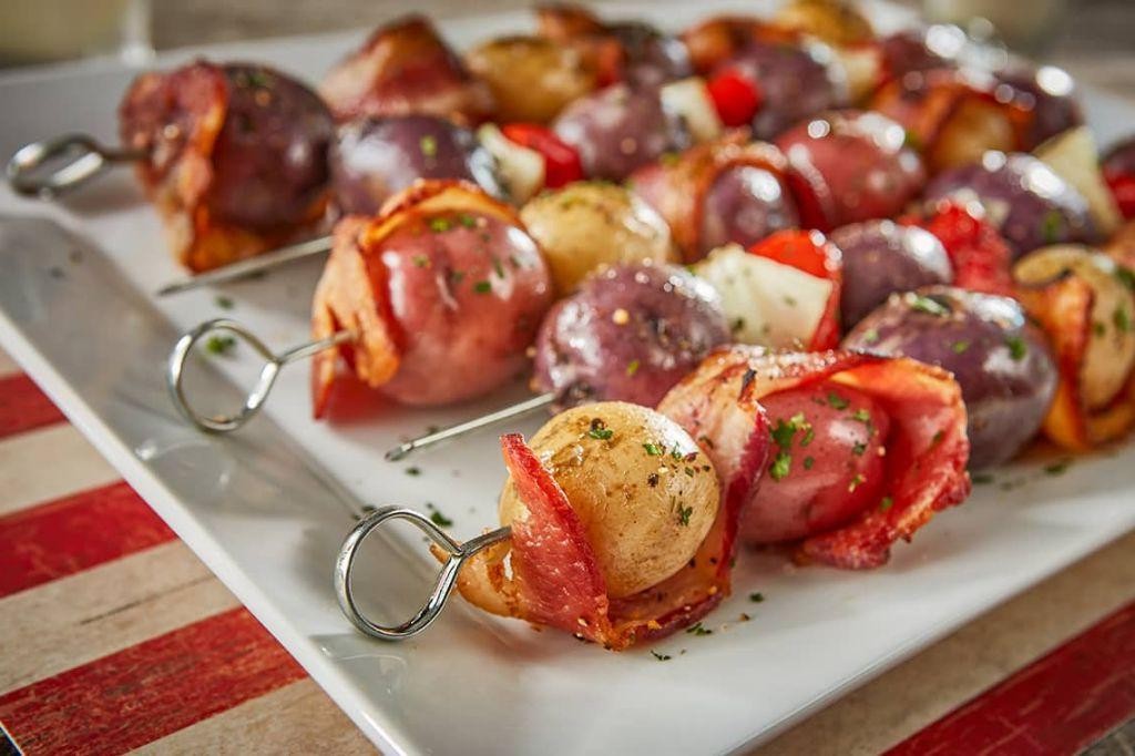 Little Potato and Bacon Skewers