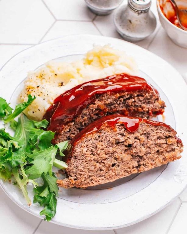 Llama Meatloaf with Glaze Topping