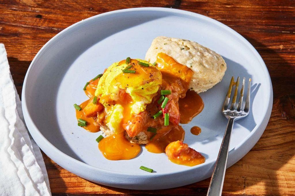 Lobster and Chive Egg Souffle