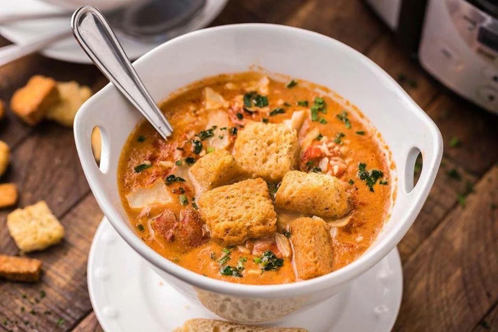 Lobster and Crab Bisque Casserole