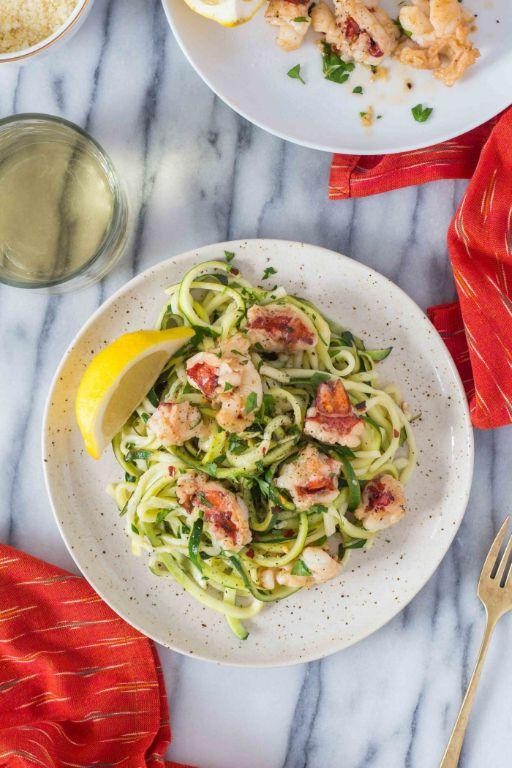 Lobster and Zucchini Noodles