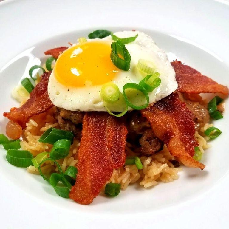 Loco Moco with Avocado and Bacon