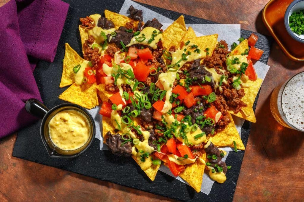 Lomo Saltado Nachos with Homemade Tortilla Chips