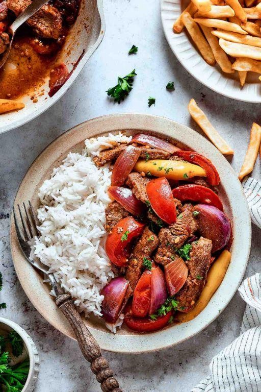 Lomo Saltado Pot Pie with a Buttery Crust