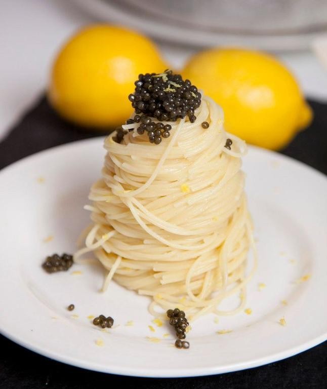 Luxurious Caviar Pasta with Lemon Butter Sauce