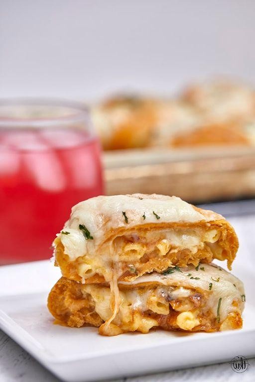 Mac and Cheese Crescent Roll Pizza