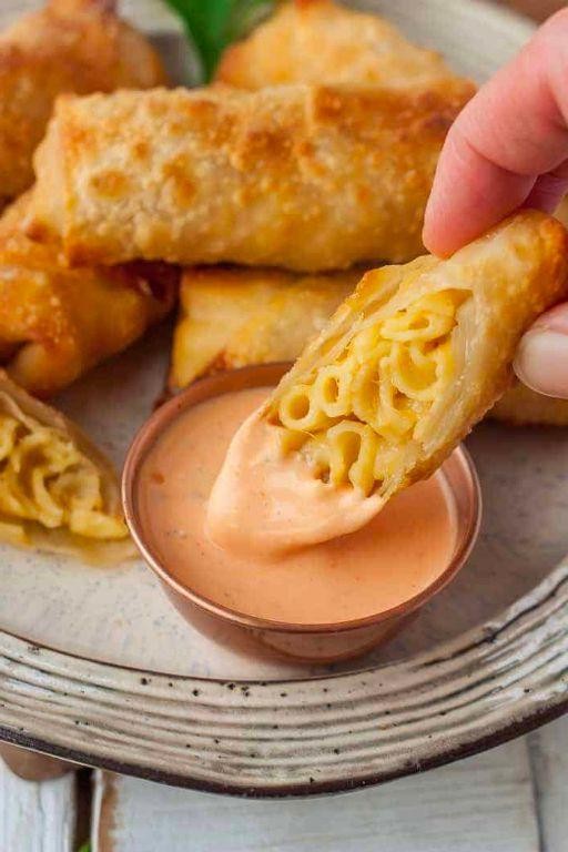 Mac and Cheese Egg Rolls