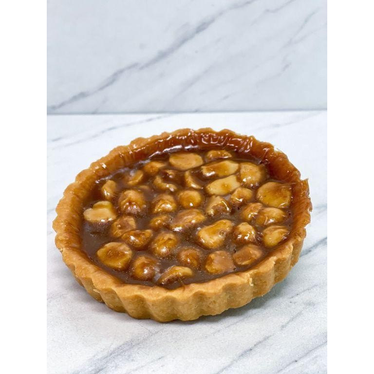 Macadamia Nut Tart with Caramel Drizzle