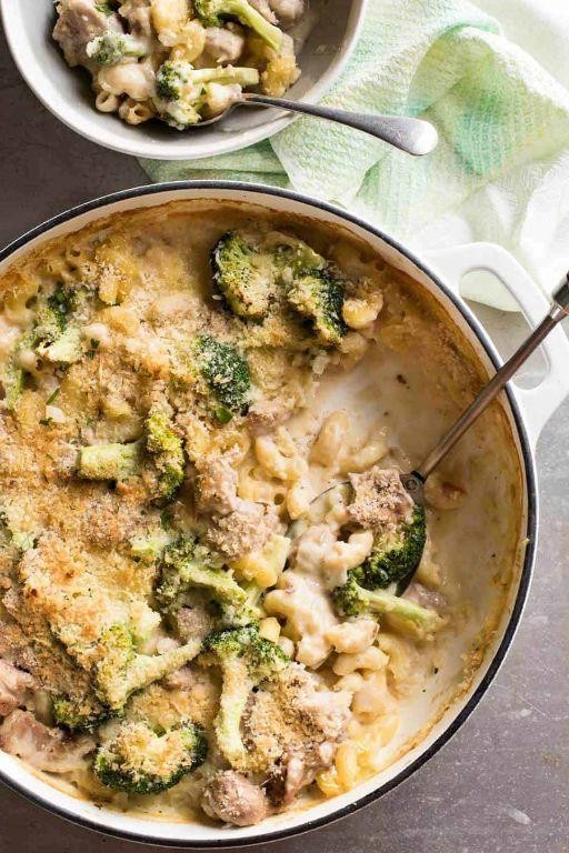 Macaroni with Chicken and Broccoli