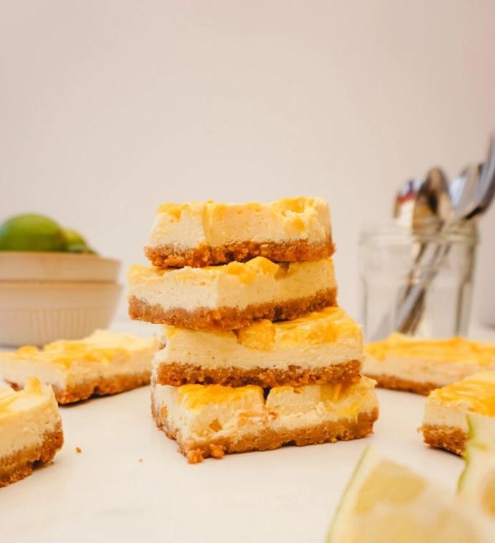 Mango Lime Cheesecake Bars
