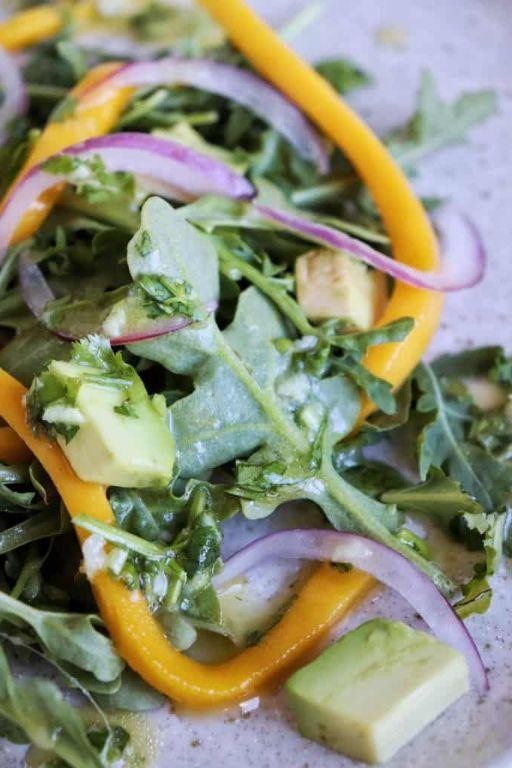 Mango and Arugula Salad with Balsamic Glaze