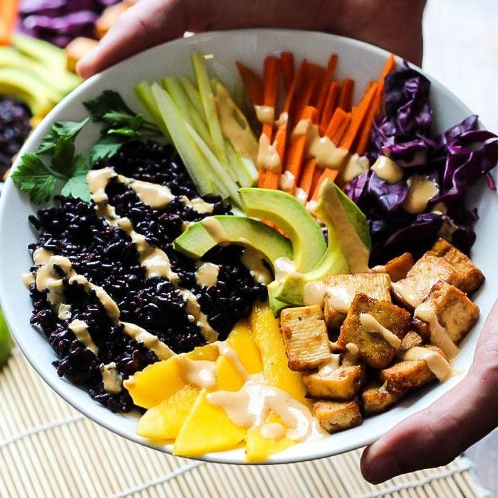 Mango and Black Rice Buddha Bowl