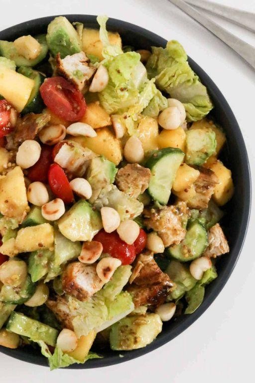 Mango and Chicken Salad with Honey Mustard Dressing