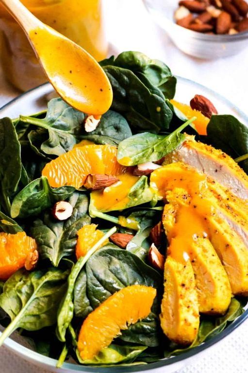 Mango and Spinach Salad with Almonds