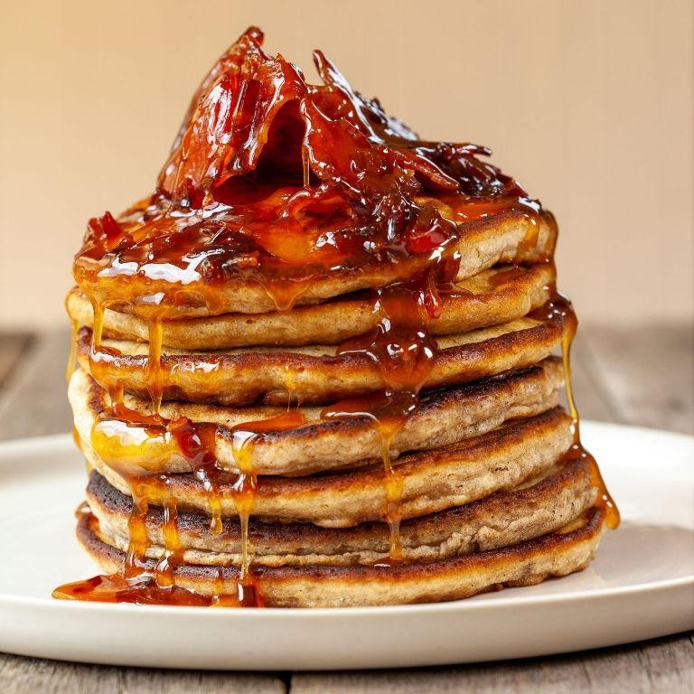 Maple Bacon Souffle Pancakes