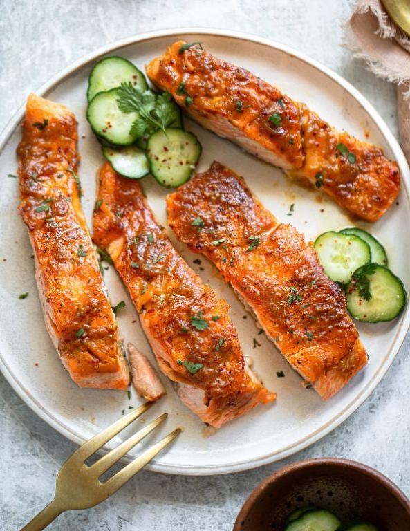 Maple Dijon Crispy Salmon