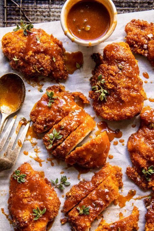 Maple Glazed Crispy Baked Chicken