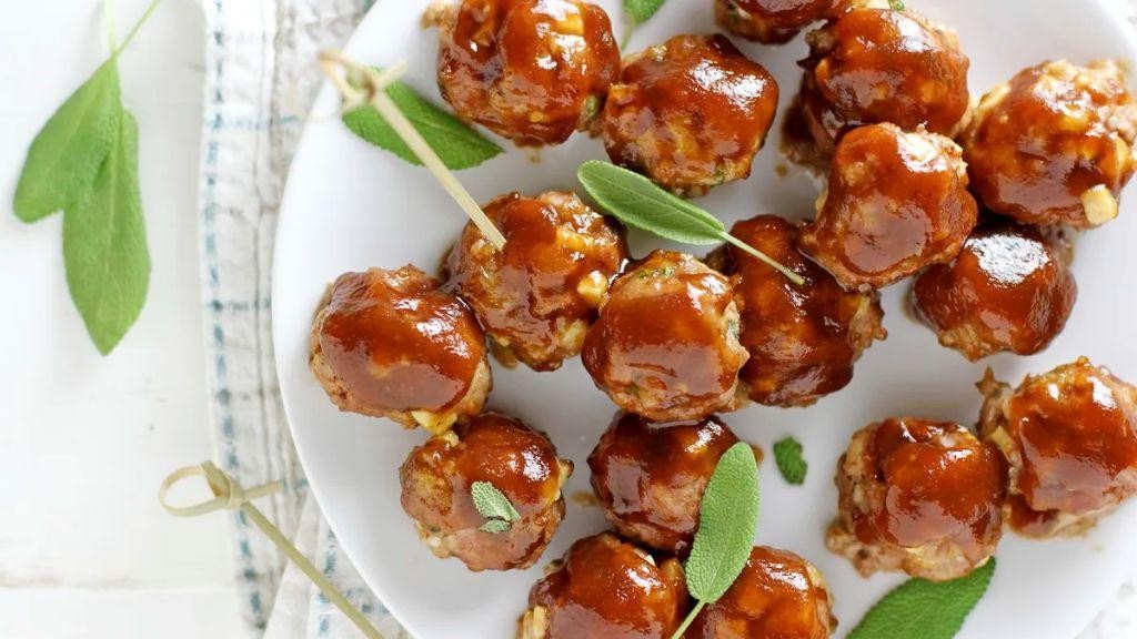 Maple Glazed Frozen Meatball Bites