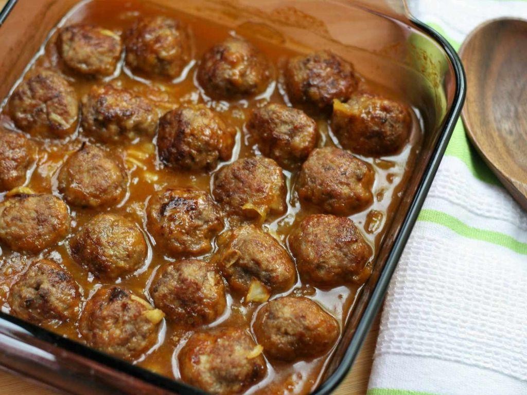 Maple Mustard Crockpot Meatballs