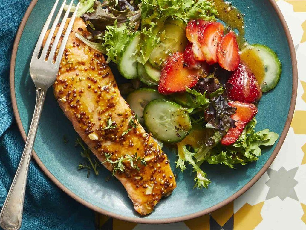 Maple Mustard Marinated Salmon