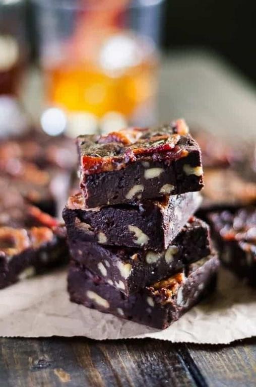 Maple Walnut Christmas Brownies