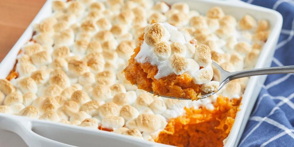 Mashed Sweet Potatoes with Marshmallows
