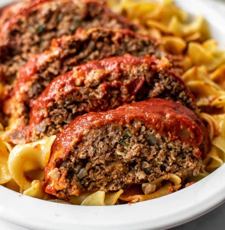 Meatloaf Pasta Bake with Tomato Sauce