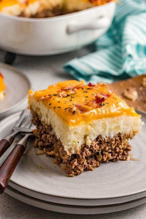 Meatloaf and Mashed Potato Casserole