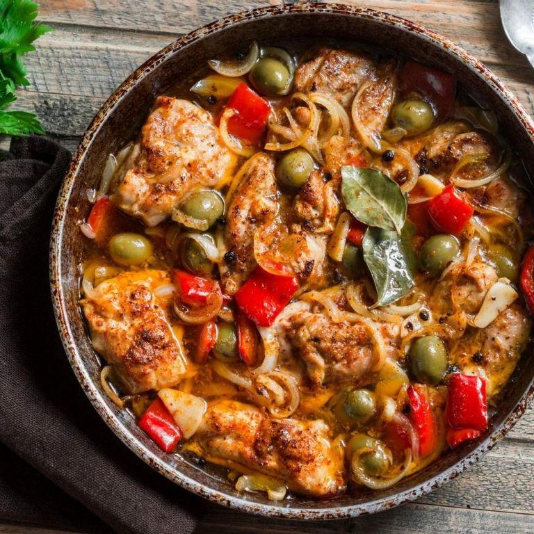 Mediterranean Chicken Slow Cooker Stew