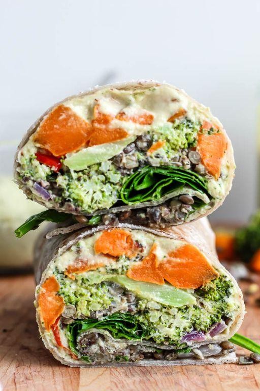 Mediterranean Lentil Wrap