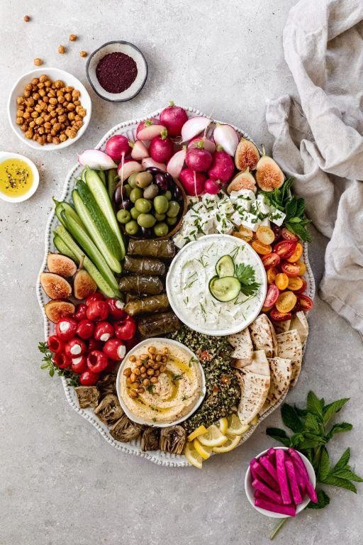 Mediterranean Mezze Charcuterie Board