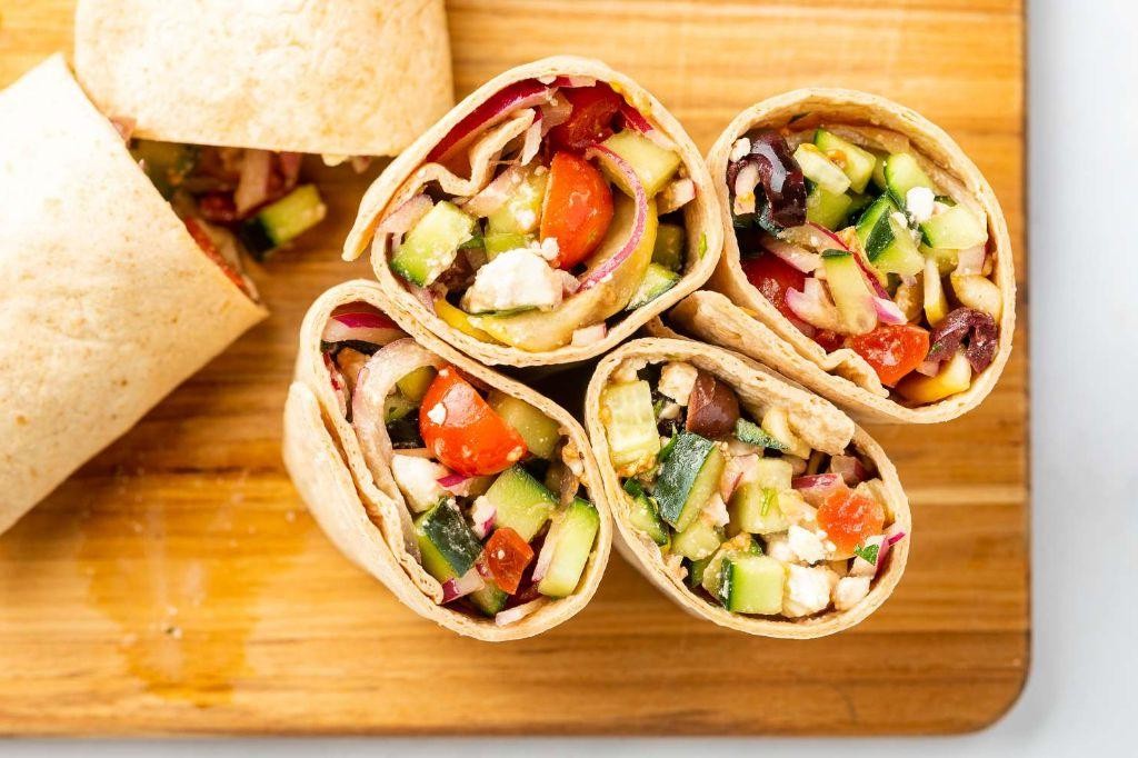 Mediterranean Veggie Wrap with Feta