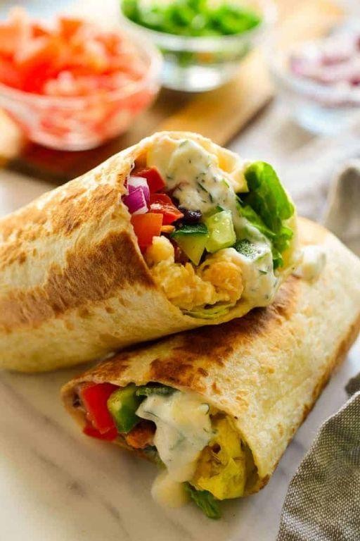 Mediterranean Veggie Wrap
